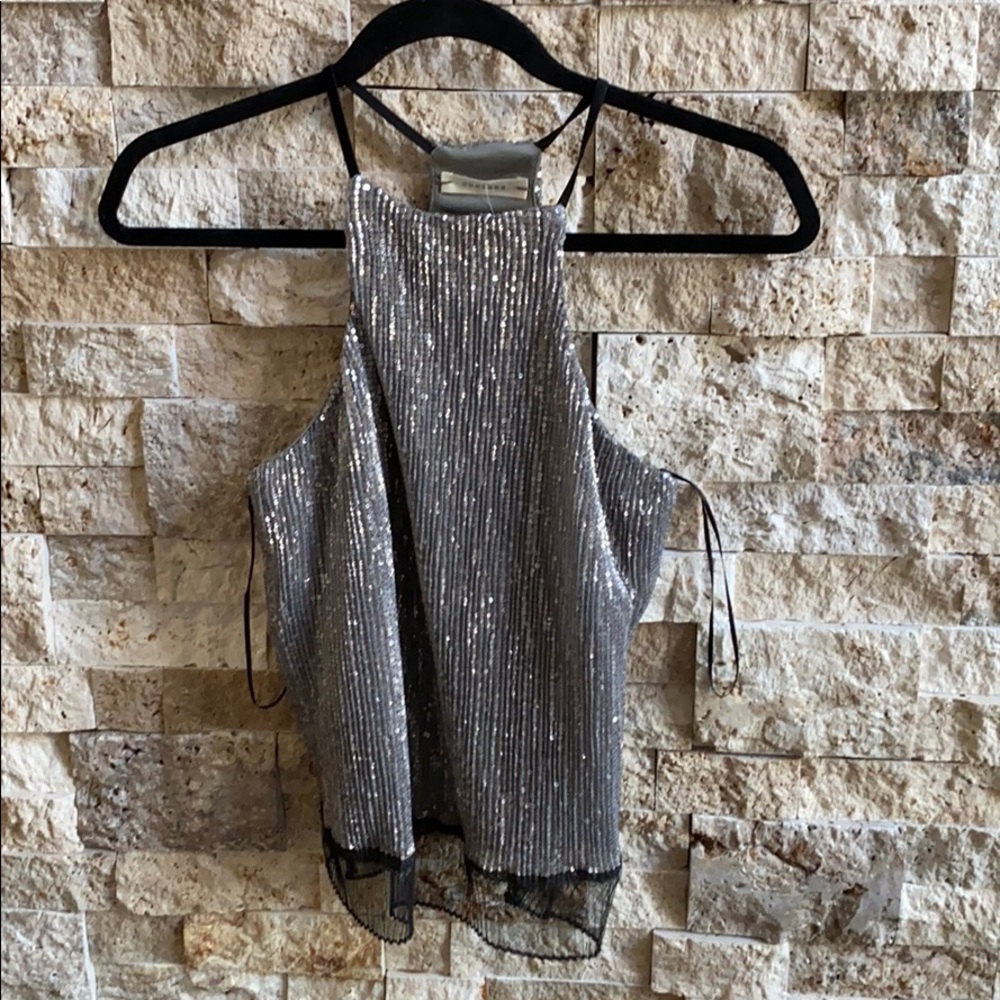 Glittery halter top